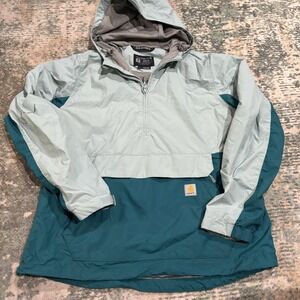Carhart Rain Defender Two Tone Teal Jacket Medium OJ5861-W